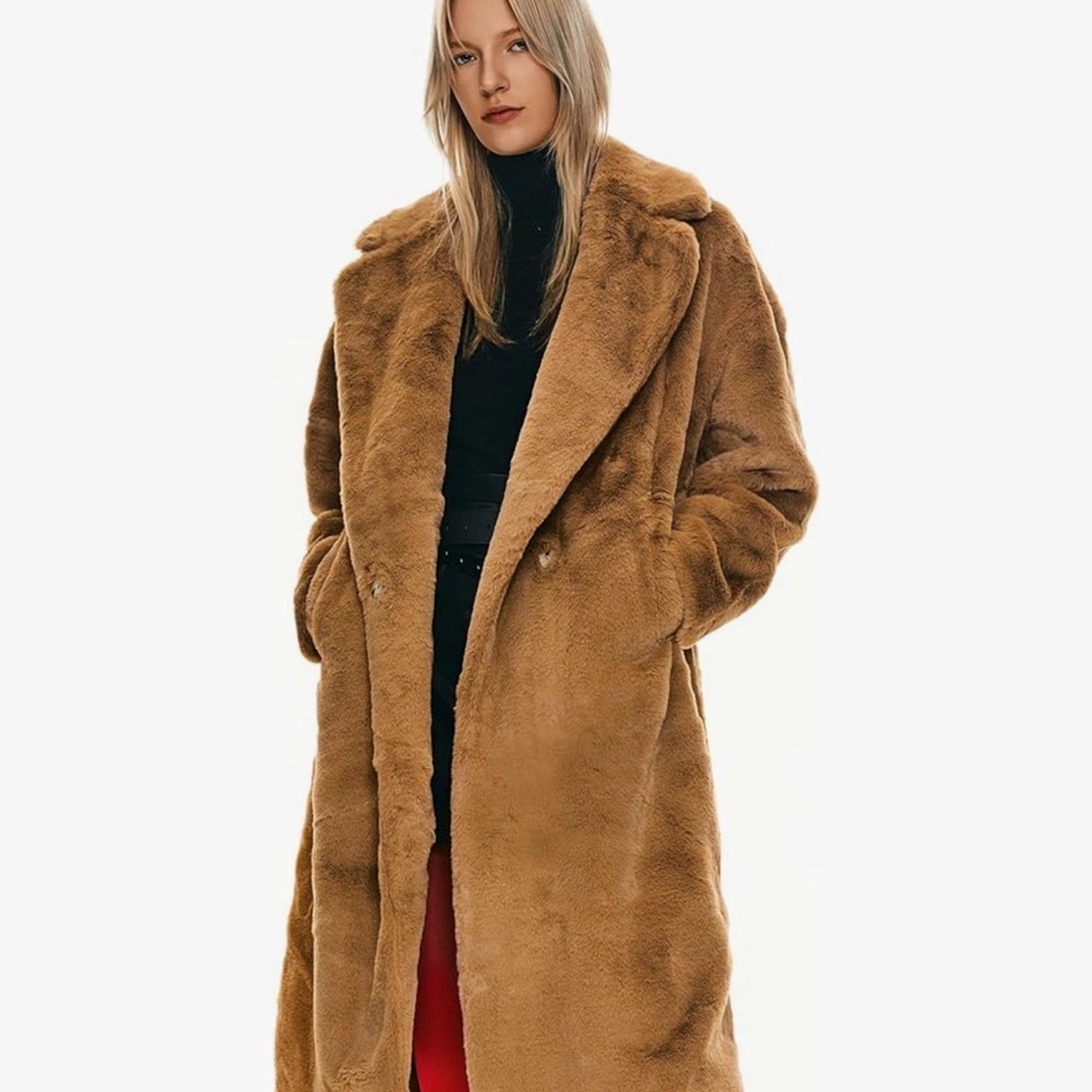 Luxurious Tan Teddy Coat for Women